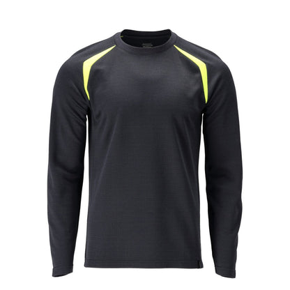 Tricou, maneca lunga, croire moderna Tricou Multisafe, negru albastru/galben hi-vis