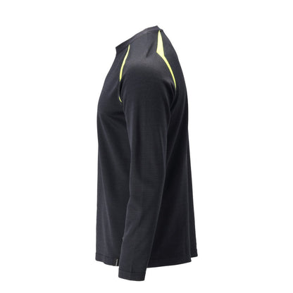 Tricou, maneca lunga, croire moderna Tricou Multisafe, negru albastru/galben hi-vis