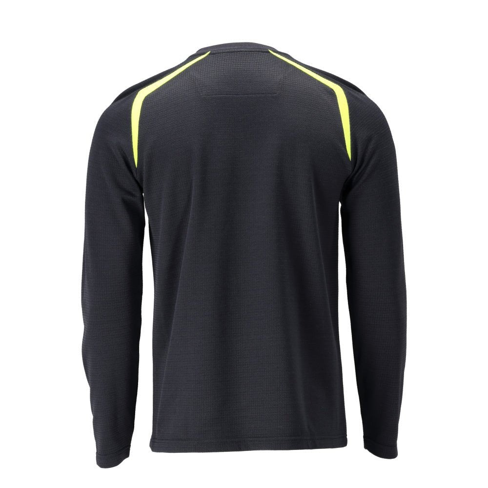 Tricou, maneca lunga, croire moderna Tricou Multisafe, negru albastru/galben hi-vis