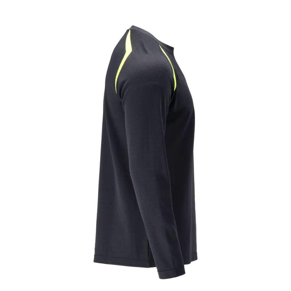Tricou, maneca lunga, croire moderna Tricou Multisafe, negru albastru/galben hi-vis