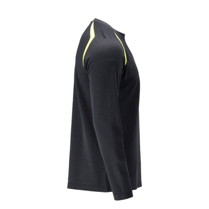 Tricou, maneca lunga, croire moderna Tricou Multisafe, negru albastru/galben hi-vis
