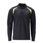 Tricou polo, tricou polo cu mâneci lungi Multisafe, negru albastru/galben hi-vis