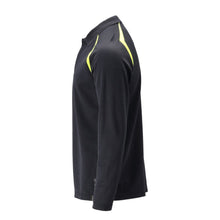 Tricou polo, tricou polo cu mâneci lungi Multisafe, negru albastru/galben hi-vis