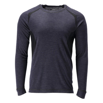 Tricou funcțional, cămașă de corp din lână Multisafe, negru-albastru