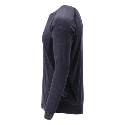 Tricou funcțional, cămașă de corp din lână Multisafe, negru-albastru