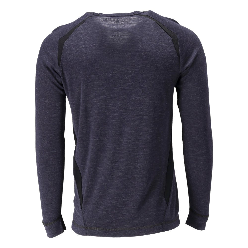 Tricou funcțional, cămașă de corp din lână Multisafe, negru-albastru