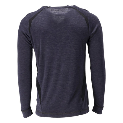 Tricou funcțional, cămașă de corp din lână Multisafe, negru-albastru