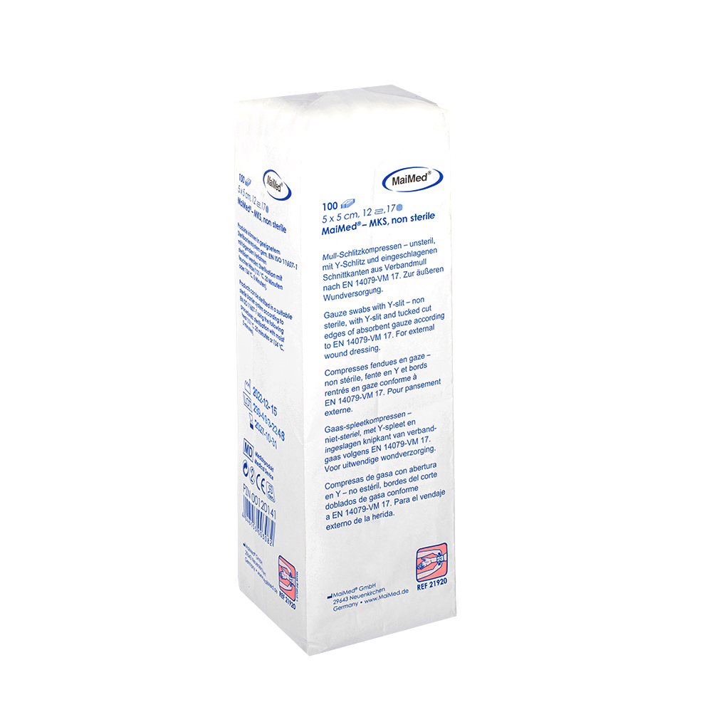 MaiMed-MKS-comprese sterile din tifon, 100 bucăți/sac de hârtie