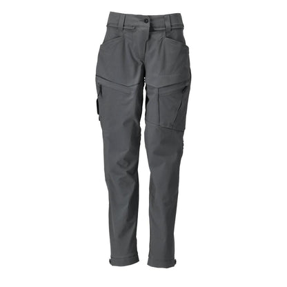 Pantaloni functionali, stretch, pantaloni de dama, gri antracit