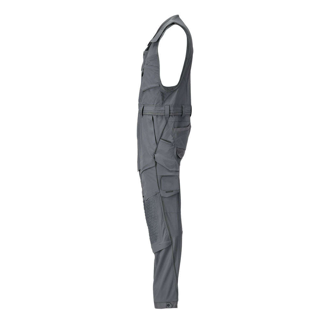 Pantaloni combinati cu buzunare pentru genunchi, pantaloni combinati stretch, gri antracit