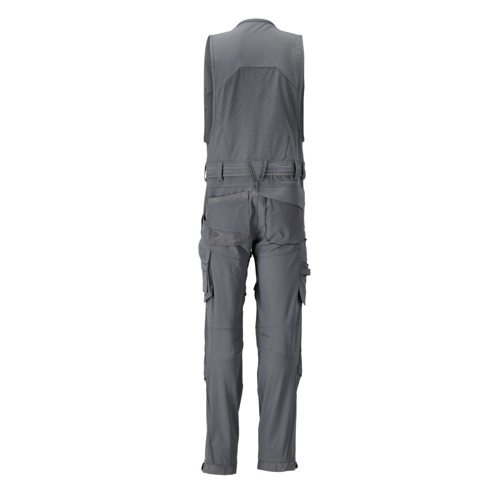 Pantaloni combinati cu buzunare pentru genunchi, pantaloni combinati stretch, gri antracit
