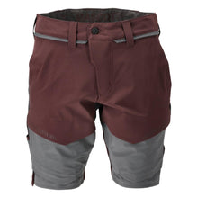 Pantaloni scurți, stretch, pantaloni scurți ușori, burgundy/gri antracit