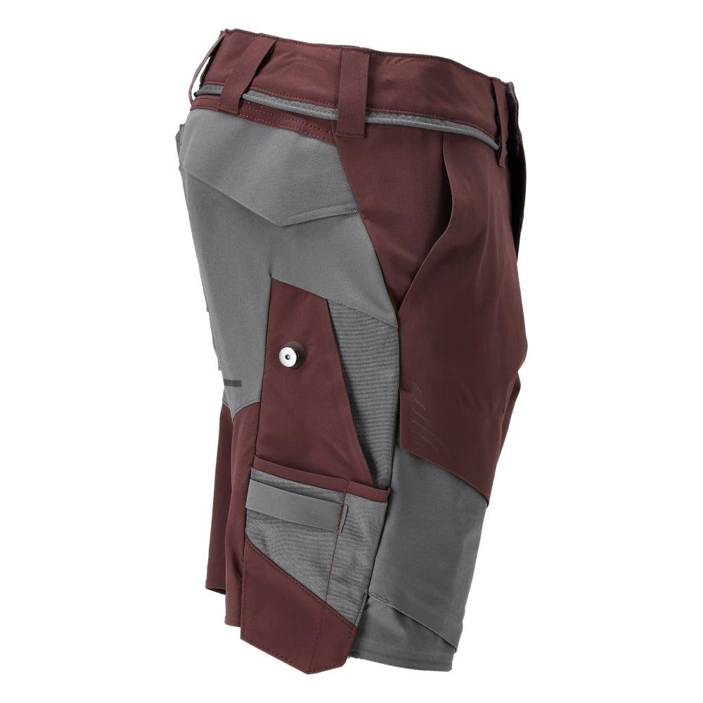 Pantaloni scurți, stretch, pantaloni scurți ușori, burgundy/gri antracit