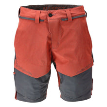 Pantaloni scurți, stretch, pantaloni scurți ușori, roșu de toamnă/gri antracit