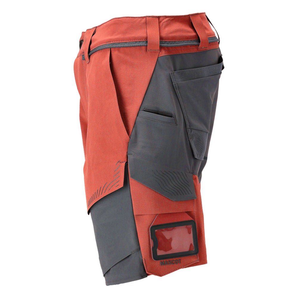 Pantaloni scurți, stretch, pantaloni scurți ușori, roșu de toamnă/gri antracit