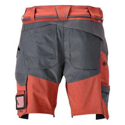 Pantaloni scurți, stretch, pantaloni scurți ușori, roșu de toamnă/gri antracit