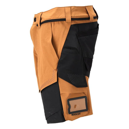 Pantaloni scurți, stretch, pantaloni scurți ușori, maro nuc/negru