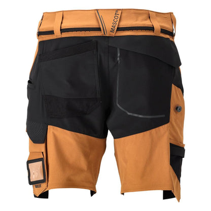 Pantaloni scurți, stretch, pantaloni scurți ușori, maro nuc/negru