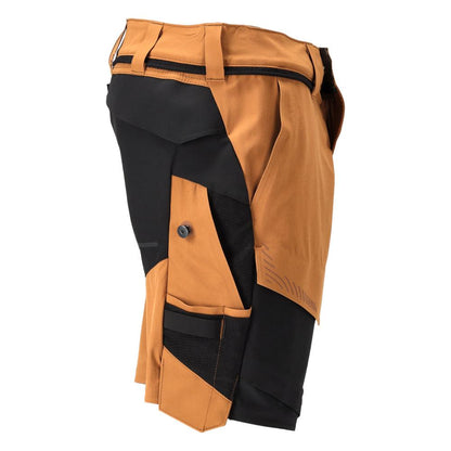 Pantaloni scurți, stretch, pantaloni scurți ușori, maro nuc/negru