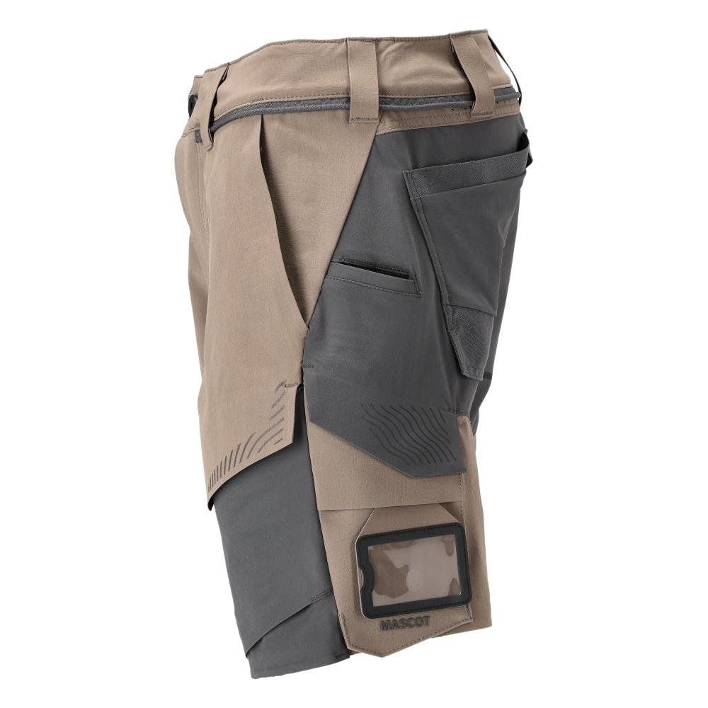 Pantaloni scurți, stretch, ușoare, bej nisip închis/gri antracit