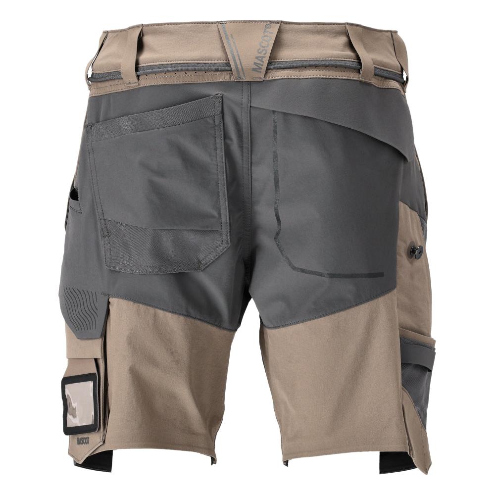 Pantaloni scurți, stretch, ușoare, bej nisip închis/gri antracit