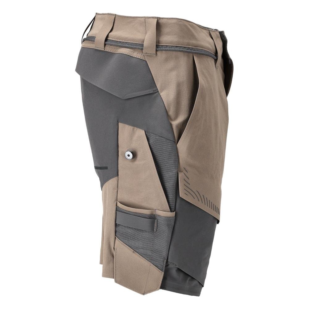 Pantaloni scurți, stretch, ușoare, bej nisip închis/gri antracit