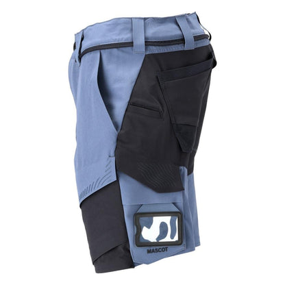 Pantaloni scurți, stretch, pantaloni scurți ușori, albastru piatră/albastru negru