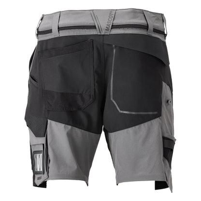 Pantaloni scurți, stretch, pantaloni scurți ușori, gri antracit/negru