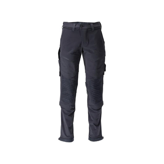 Pantaloni, buzunare pentru genunchi, rezistenti, pantaloni stretch, negru-albastru