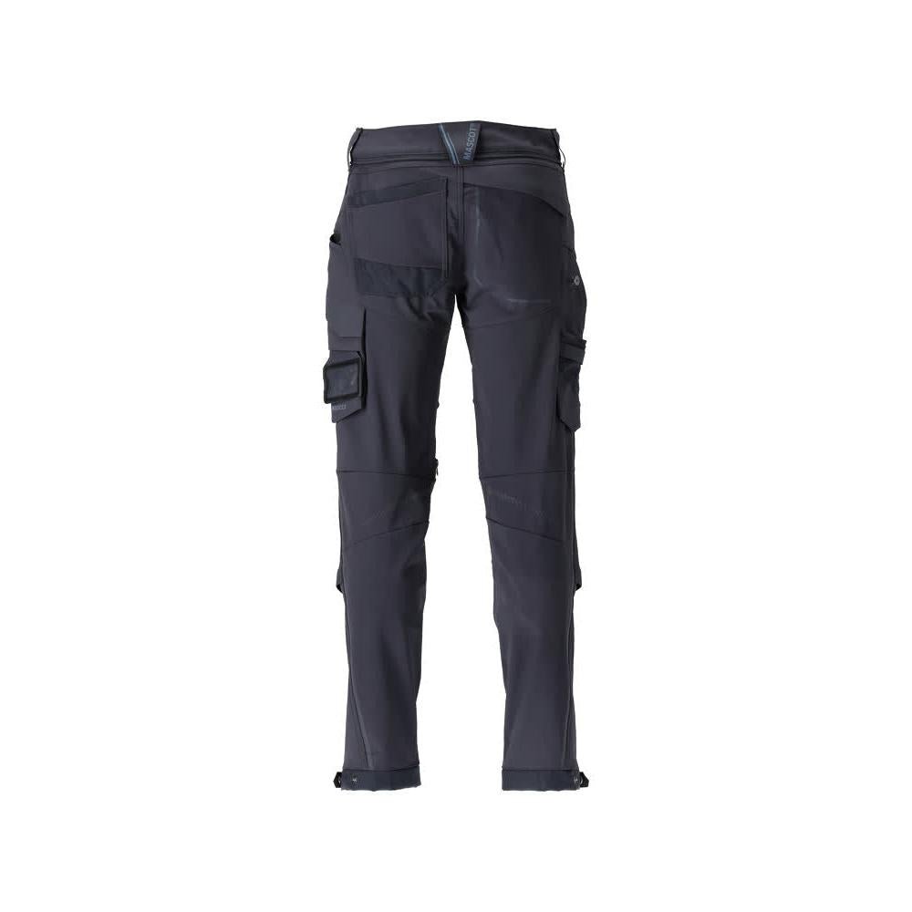 Pantaloni, buzunare pentru genunchi, rezistenti, pantaloni stretch, negru-albastru