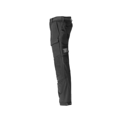 Pantaloni, buzunare pentru genunchi, rezistenti, pantaloni elastici, negri