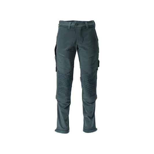 Pantaloni, buzunare pentru genunchi, rezistenti, pantaloni stretch, verde padure