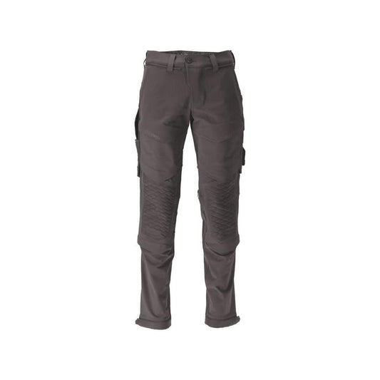 Pantaloni, buzunare pentru genunchi, pantaloni rezistenti, elastici, gri antracit