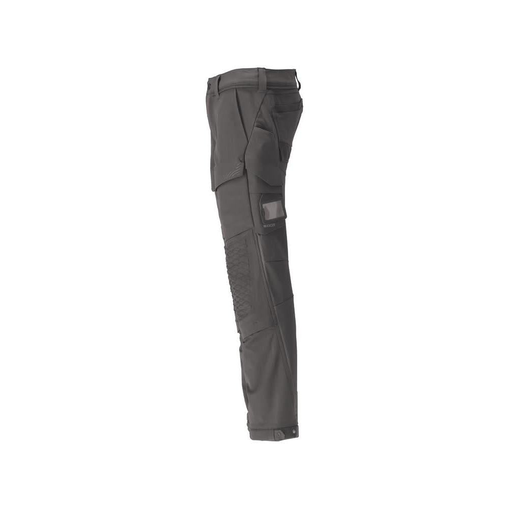 Pantaloni, buzunare pentru genunchi, pantaloni rezistenti, elastici, gri antracit