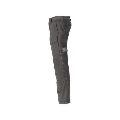 Pantaloni, buzunare pentru genunchi, pantaloni rezistenti, elastici, gri antracit
