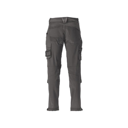Pantaloni, buzunare pentru genunchi, pantaloni rezistenti, elastici, gri antracit