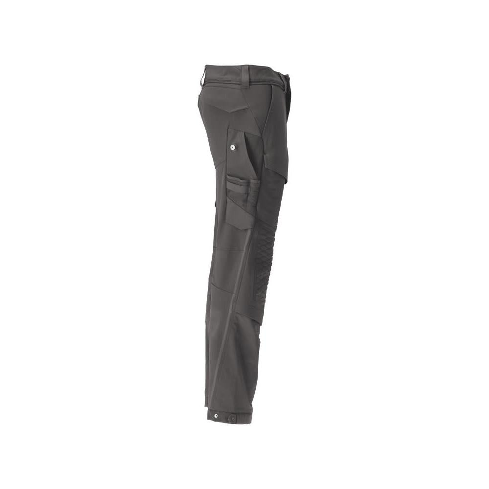 Pantaloni, buzunare pentru genunchi, pantaloni rezistenti, elastici, gri antracit