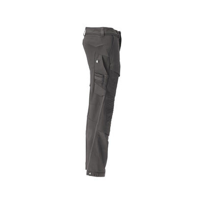 Pantaloni, buzunare pentru genunchi, pantaloni rezistenti, elastici, gri antracit