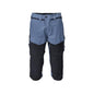 Pantaloni trei sferturi, buzunare pentru genunchi, pantaloni trei sferturi de artizan stretch, albastru piatra/negru-albastru