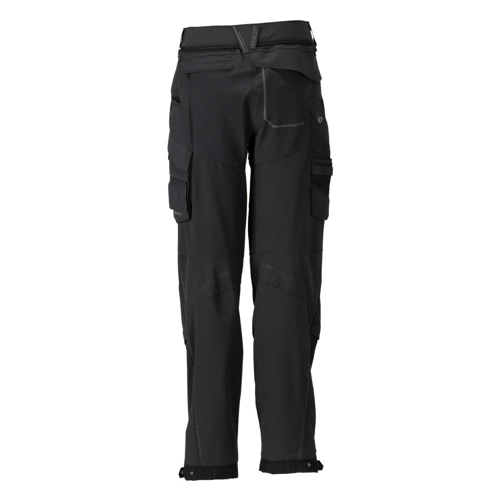 Pantaloni cu buzunare pentru genunchi, pantaloni dama, negri