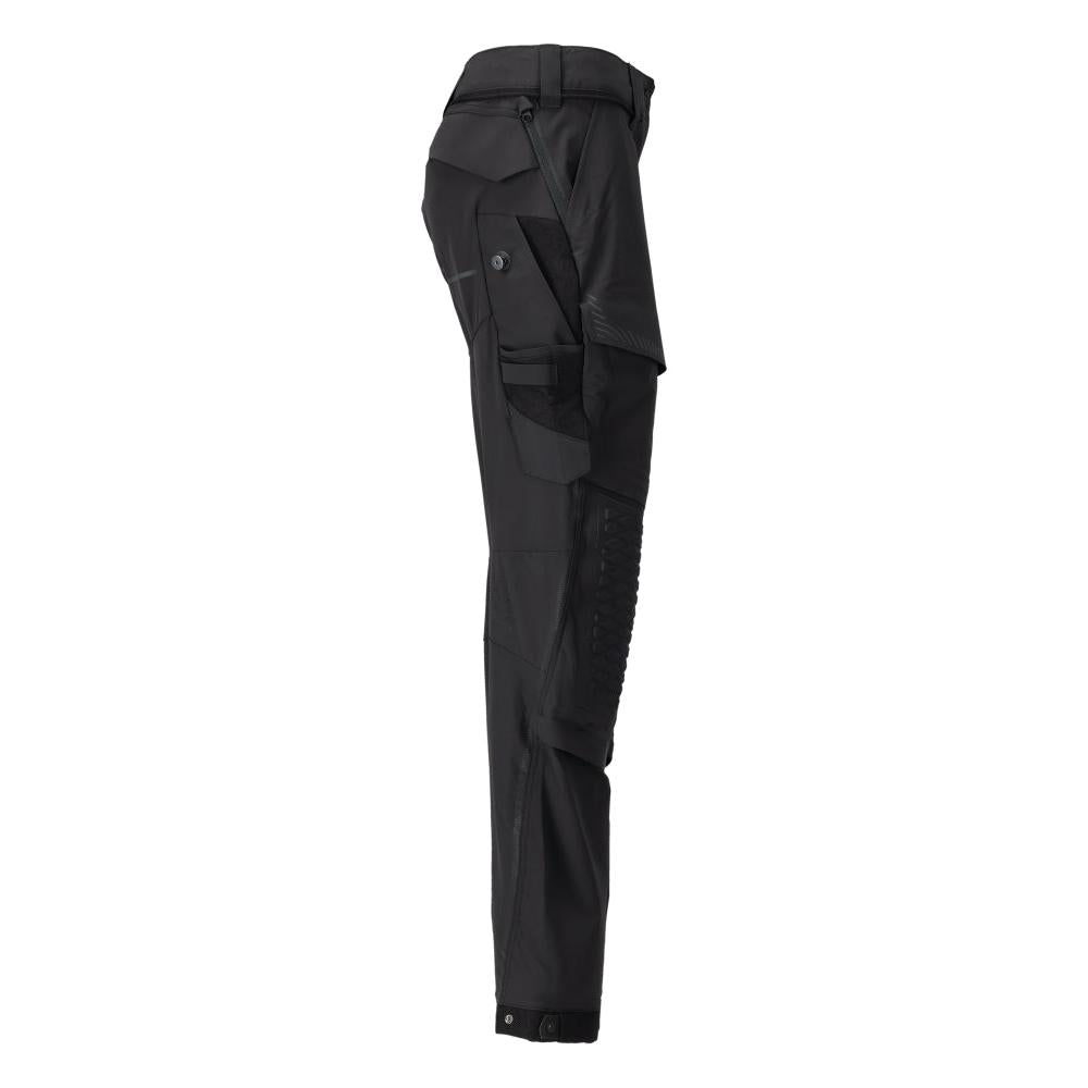 Pantaloni cu buzunare pentru genunchi, pantaloni dama, negri