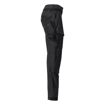 Pantaloni cu buzunare pentru genunchi, pantaloni dama, negri
