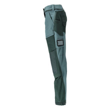 Pantaloni cu buzunare la genunchi, pantaloni dama, verde padure deschis/verde padure