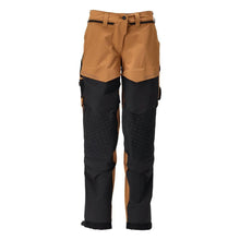 Pantaloni cu buzunare pentru genunchi, pantaloni dama, maro nuci/negru