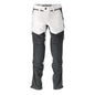 Pantaloni, buzunare pentru genunchi, stretch, pantaloni lejeri, alb/gri antracit