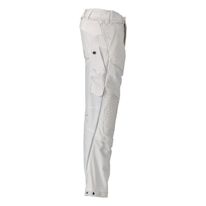 Pantaloni, buzunare pentru genunchi, stretch, pantaloni lejeri, alb