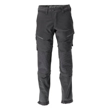 Pantaloni, buzunare pentru genunchi, stretch, pantaloni lejeri, negri
