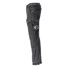 Pantaloni, buzunare pentru genunchi, stretch, pantaloni lejeri, negri