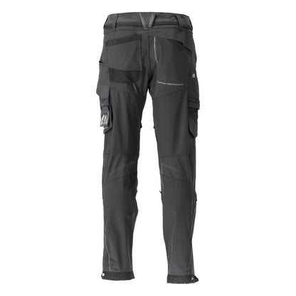 Pantaloni, buzunare pentru genunchi, stretch, pantaloni lejeri, negri