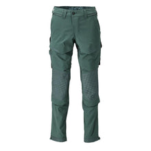 Pantaloni, buzunare pentru genunchi, stretch, pantaloni lejeri, verde pădure